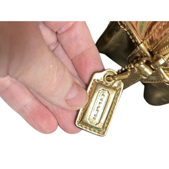 Coach Gold Metallic Make Up/Cosmetic Bag. Limited Edition. - Picture 6 of 13